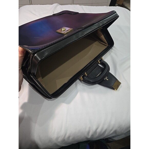 PEAL & CO / BROOKS BROTHERS / SWAINE ADENEY Vintage Leather Briefcase. England. - Picture 9 of 13